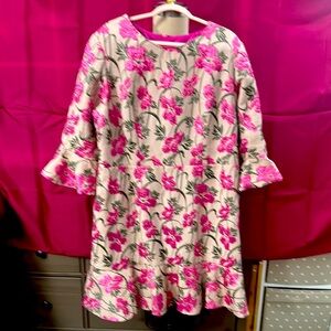 Floral Pink and Cream Dress